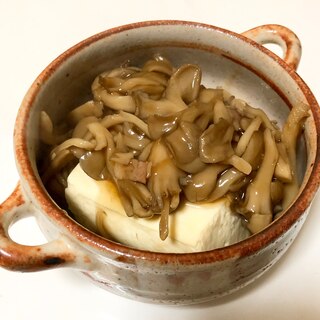 【簡単】ベーコンと舞茸のあんかけ豆腐